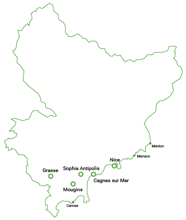 carte des agences D.C.A.T